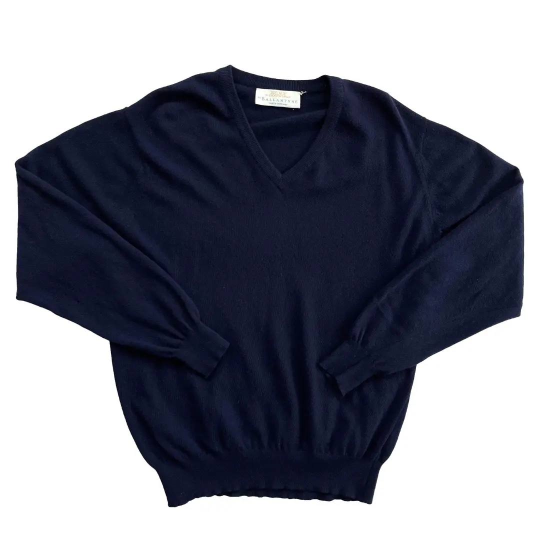 【バランタインカシミア】Vネックセーター カシミヤ スコットランド製 JC587 バランタインカシミア】Vネックセーター カシミヤ