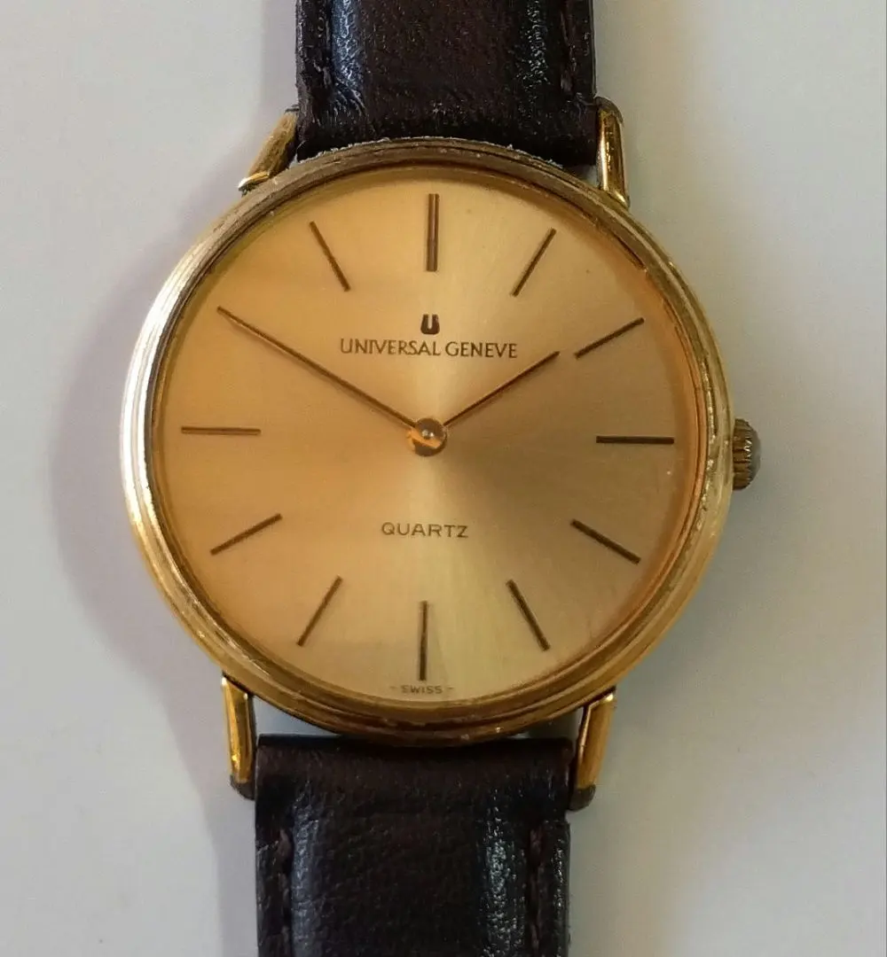 稼動 新品電池UNIVERSAL GENEVE 555.201 18K 金 時計