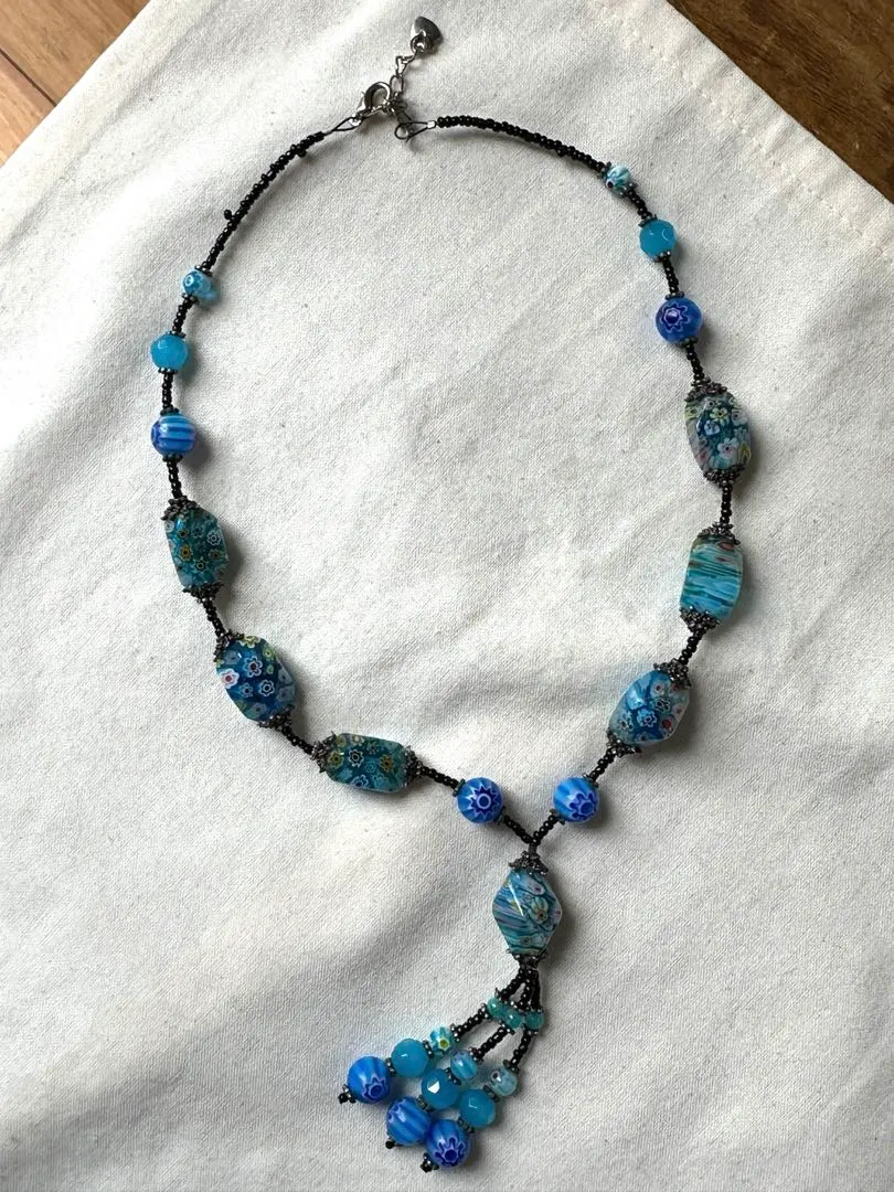 Thumbnail of Murrine glass bead necklace