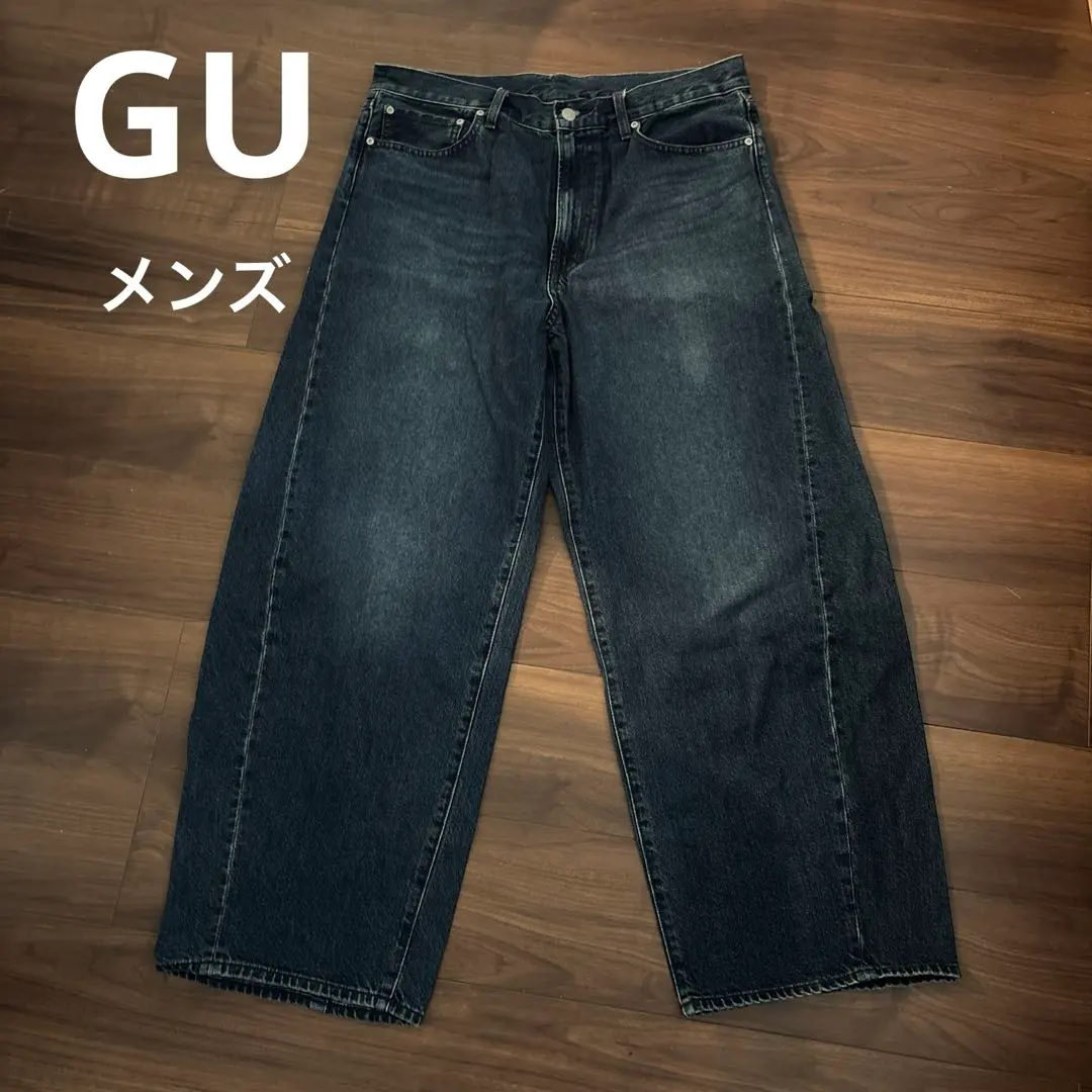 Thumbnail of GU. GU. Barrel Leg Jeans. Wide Denim Blue. Men's