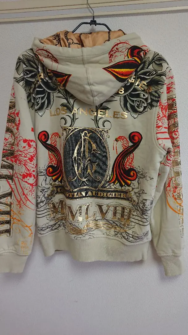 Christian Audigier グラフィック　ジップパーカー　デカロゴ christian-a-zip24.jpg