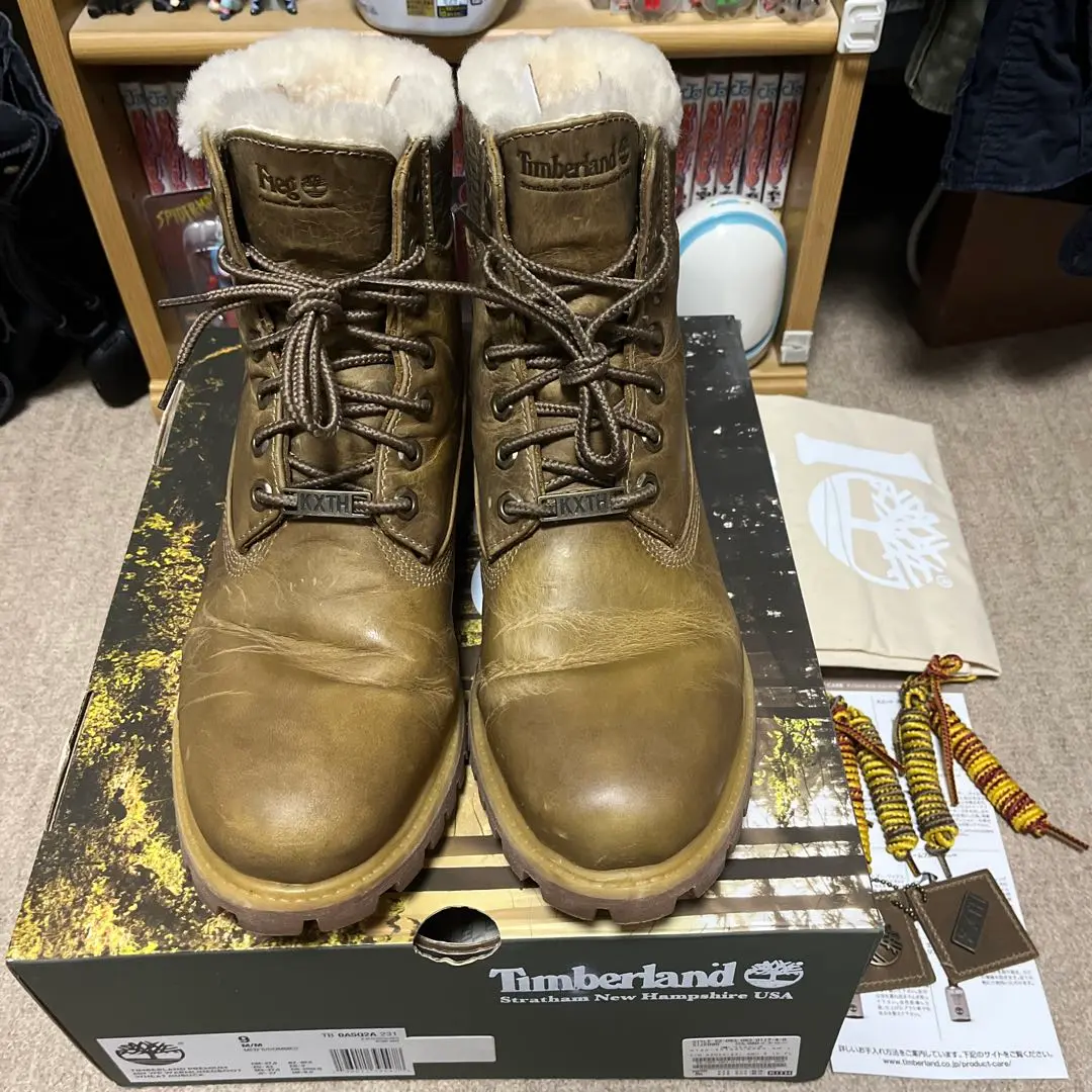 【Timberland 極美品】27cmティンバーランド ルビーレッド Timberland メンズシューズ、紳士靴（シューズ素材：キャンバス