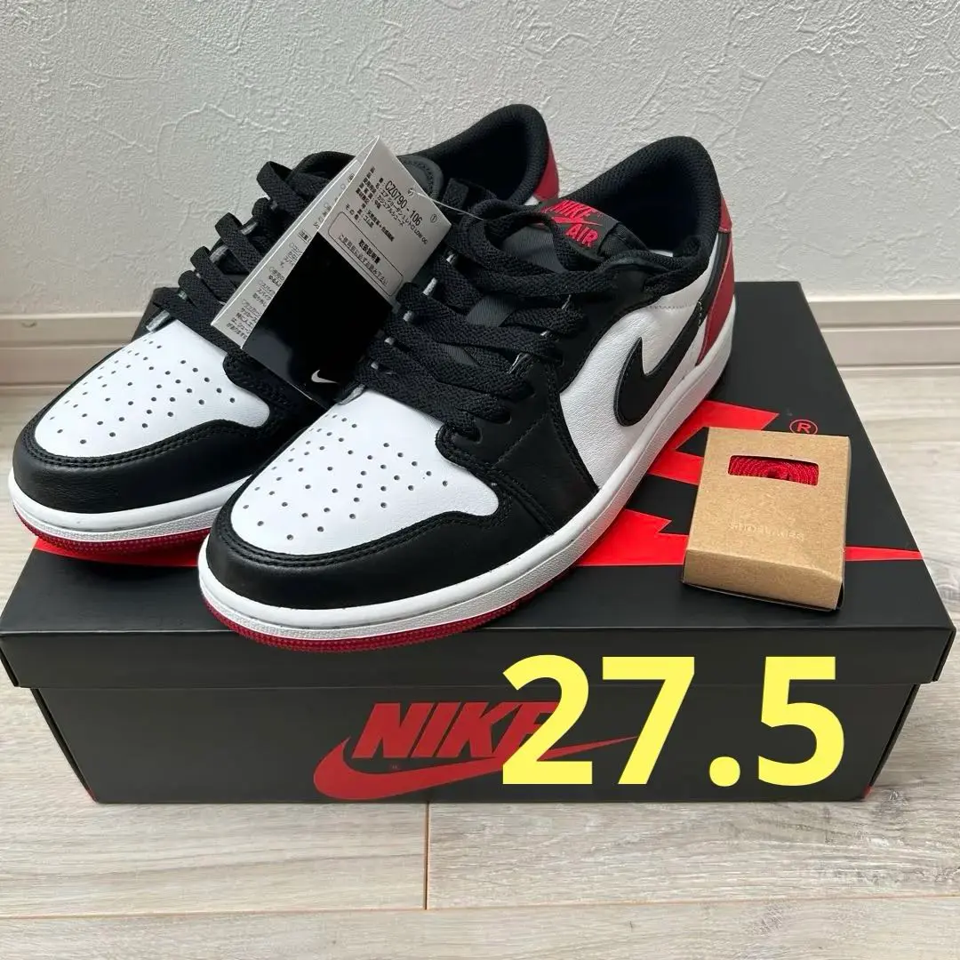 Thumbnail of NIKE AIR JORDAN 1 RETRO LOW OG 9.5 Black Toe