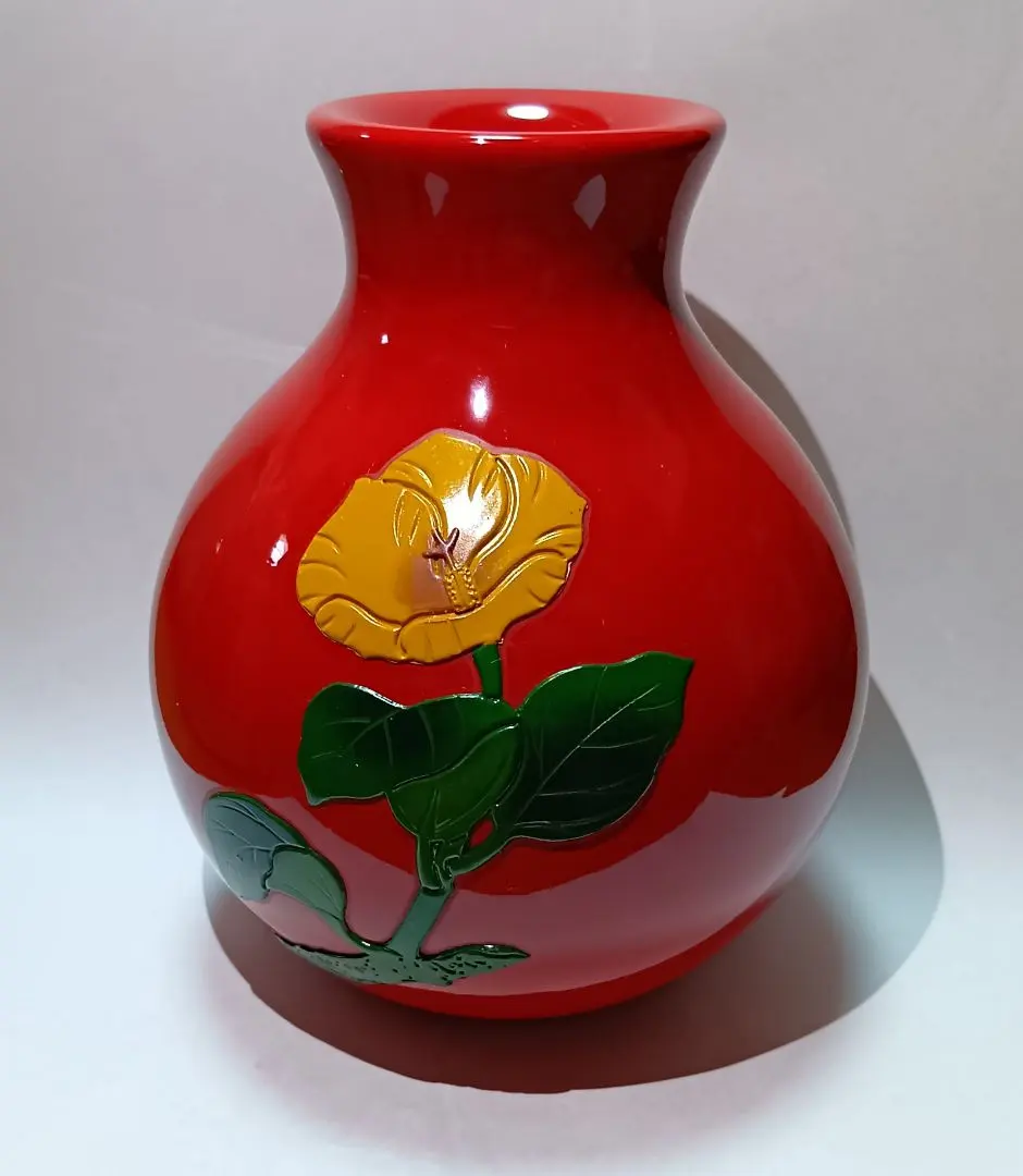 【新品・未使用】琉球漆器 花瓶 花器 一輪挿し ハイビスカス 沖縄 伝統工芸品 琉球漆器 ハイビスカス 黒塗り 花器 花瓶 - メルカリ