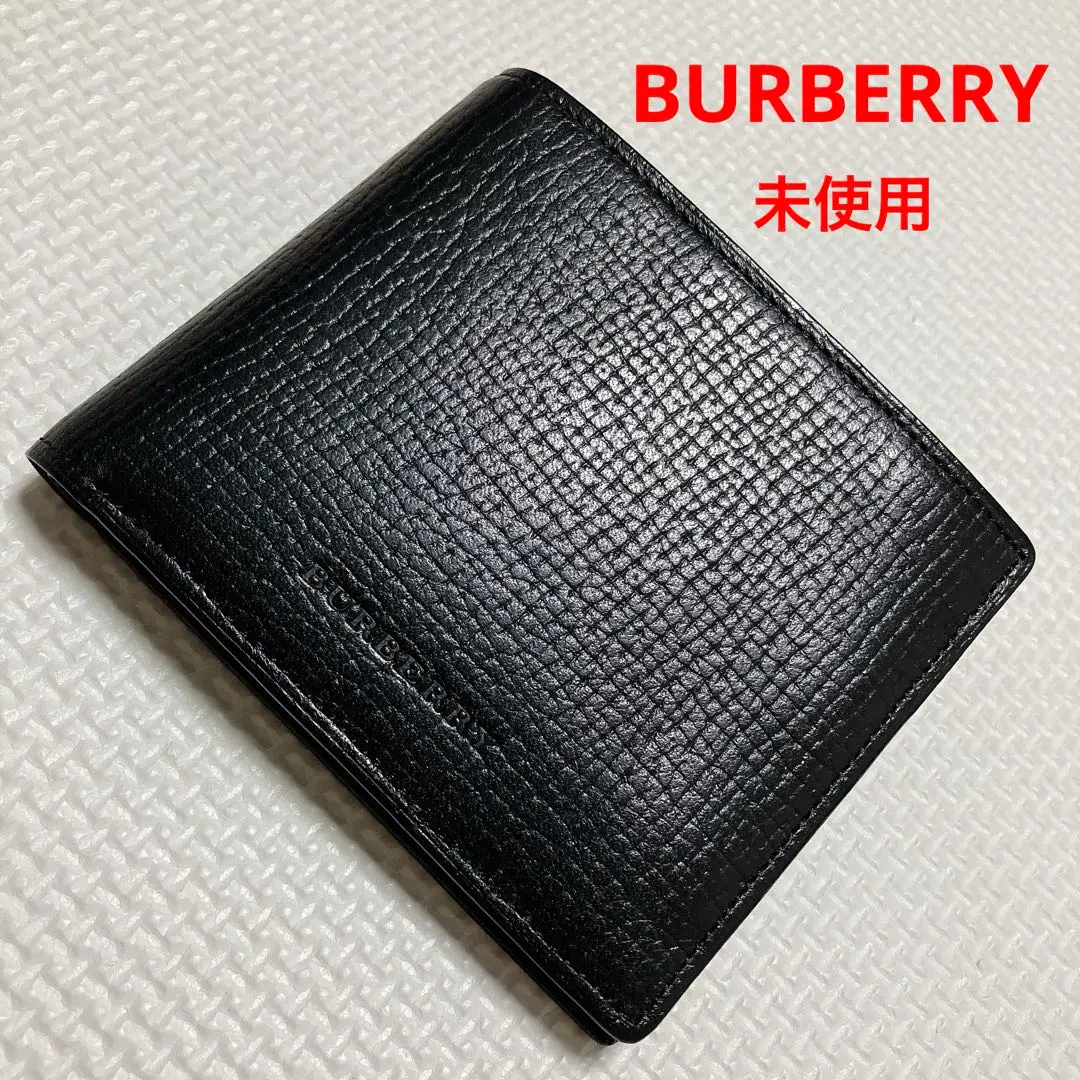 Thumbnail of ・Unused BURBERRY Burberry Leather Bi-fold Wallet Black Nova Check