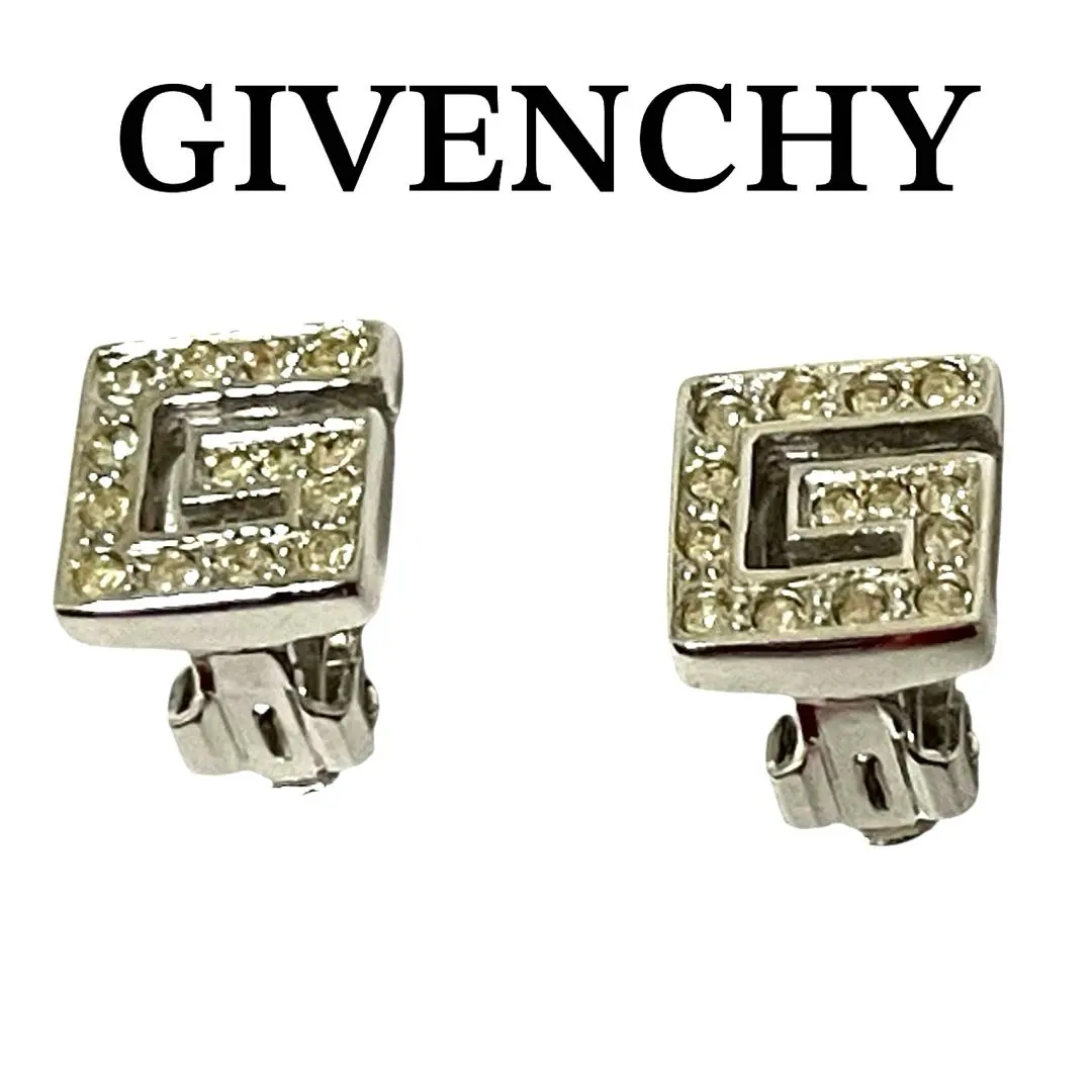 Thumbnail of GIVENCHY Rhinestone G Logo Earrings Silver