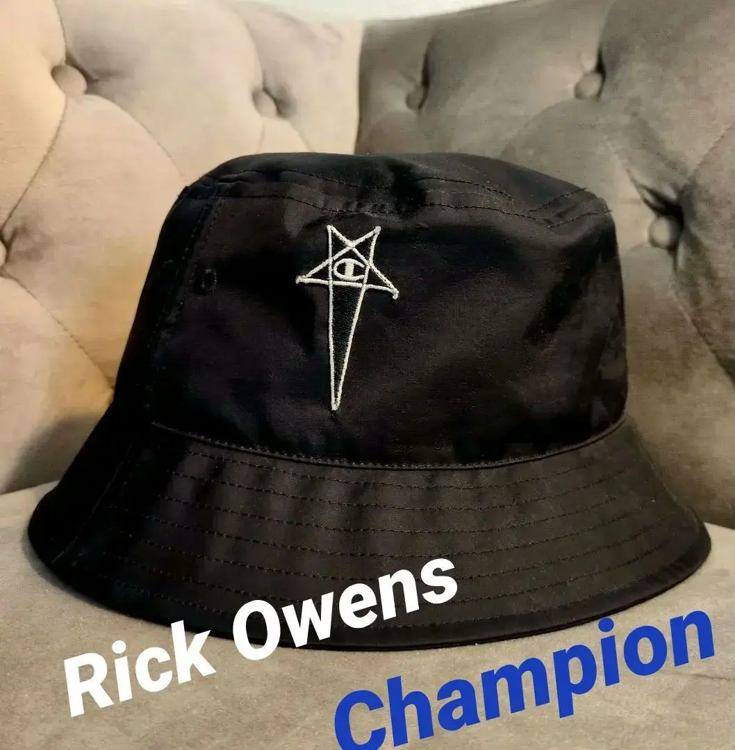 RICK OWENS×Champion バケットハット ブラック　リック　新品 Rick OwensのChampionエディション ブラック Gilligan バケット