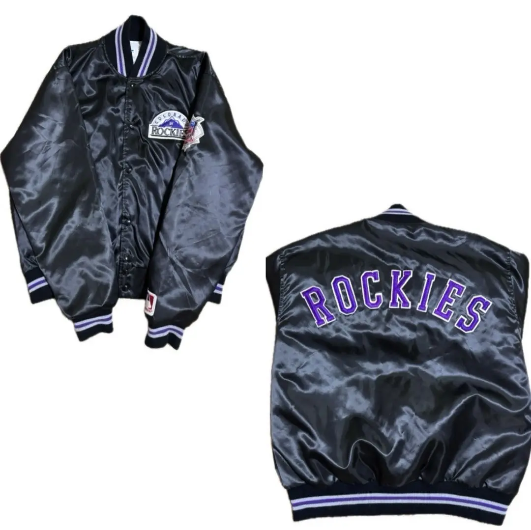 Majestic - タグ付き 未使用　COL.ロッキーズ × Majestic スタジャン mr-vibes_majestic1701blk