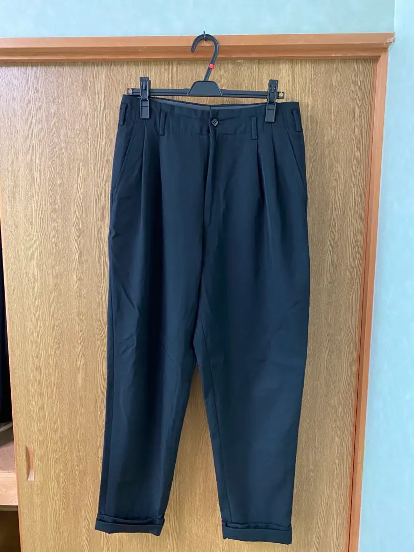 極美品⭐️コムデギャルソンオムプリュス モヘア混 スラックスパンツ ブラック L 2025年最新】COMME des GARCONS HOMME PLUS シルエット