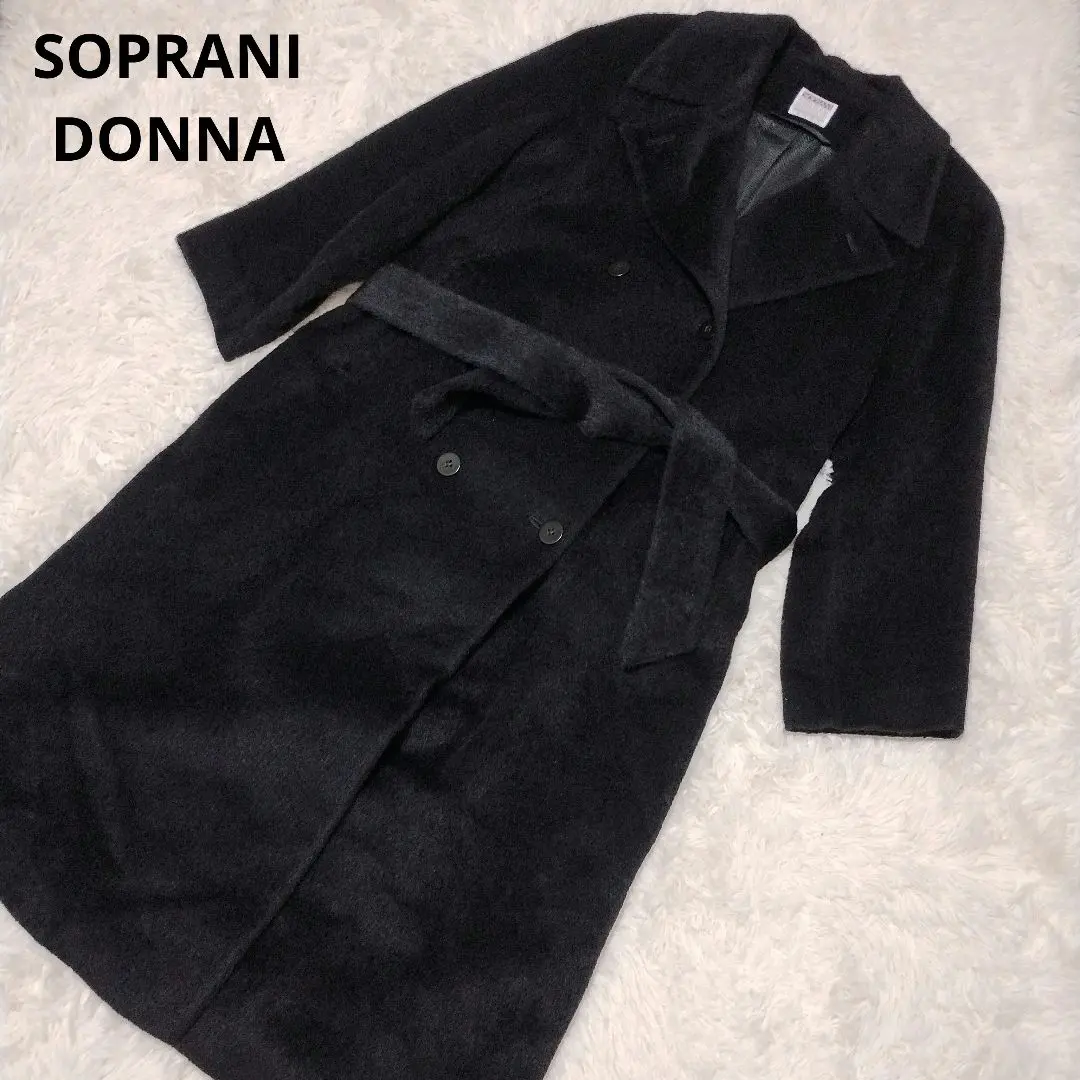 美品❭ SOPRANI DONNA アルパカ ロングコート オンワード樫山