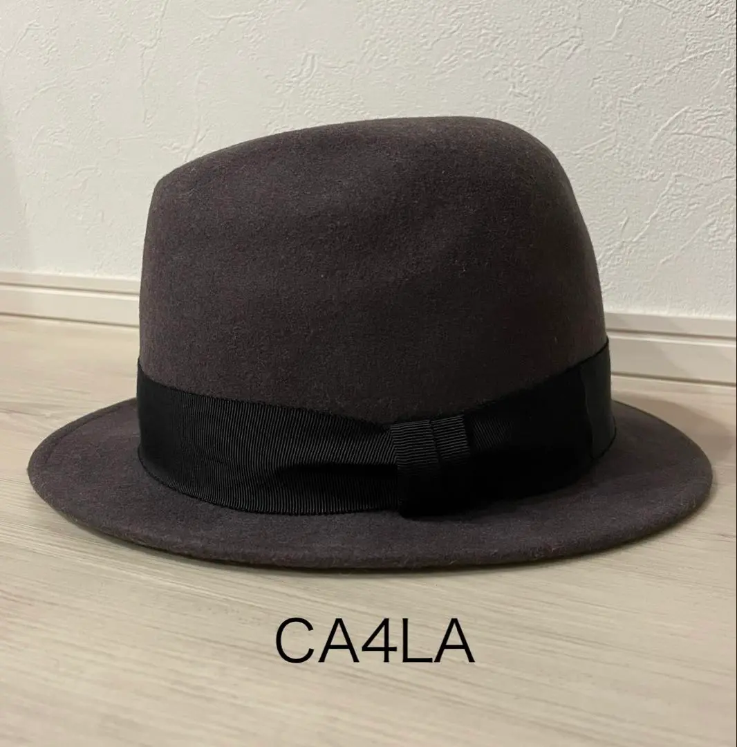 CA4LA グレー ウールフェルトハット ブラックリボン 2025年最新】CA4LA ウールハット・フェルトハットの人気アイテム