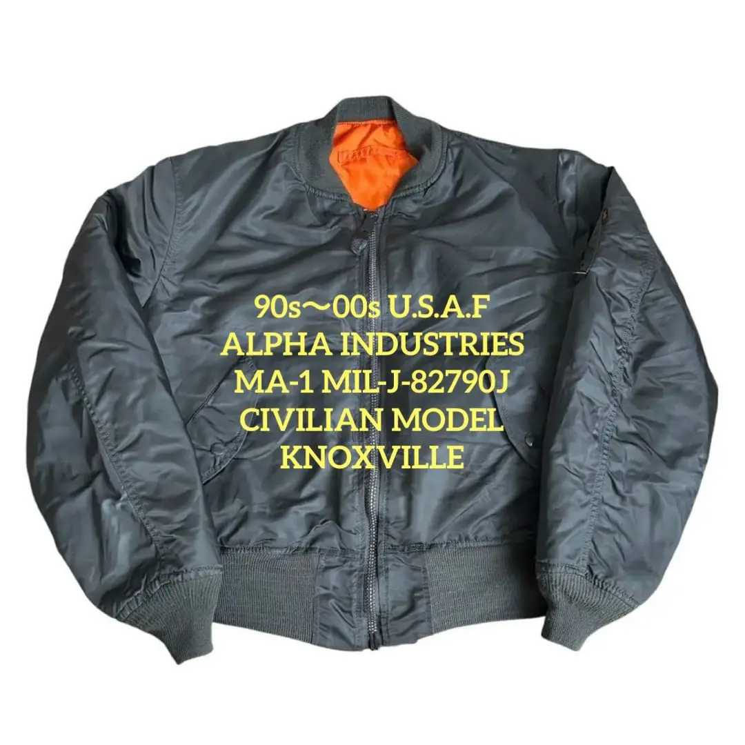 ジャケット・アウター ALPHA MA-1 mil-j-82790j(USAF) Vintage ALPHA INDUSTRIES MA-1 Flyer USAF MIL-J-82790J