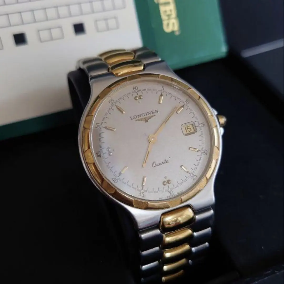 LONGINES ロンジン ヴィンテージ 金メッキ クォーツ 腕時計 LONGINES - 最高級90s 未使用に近 ロンジン クォーツ 腕時計