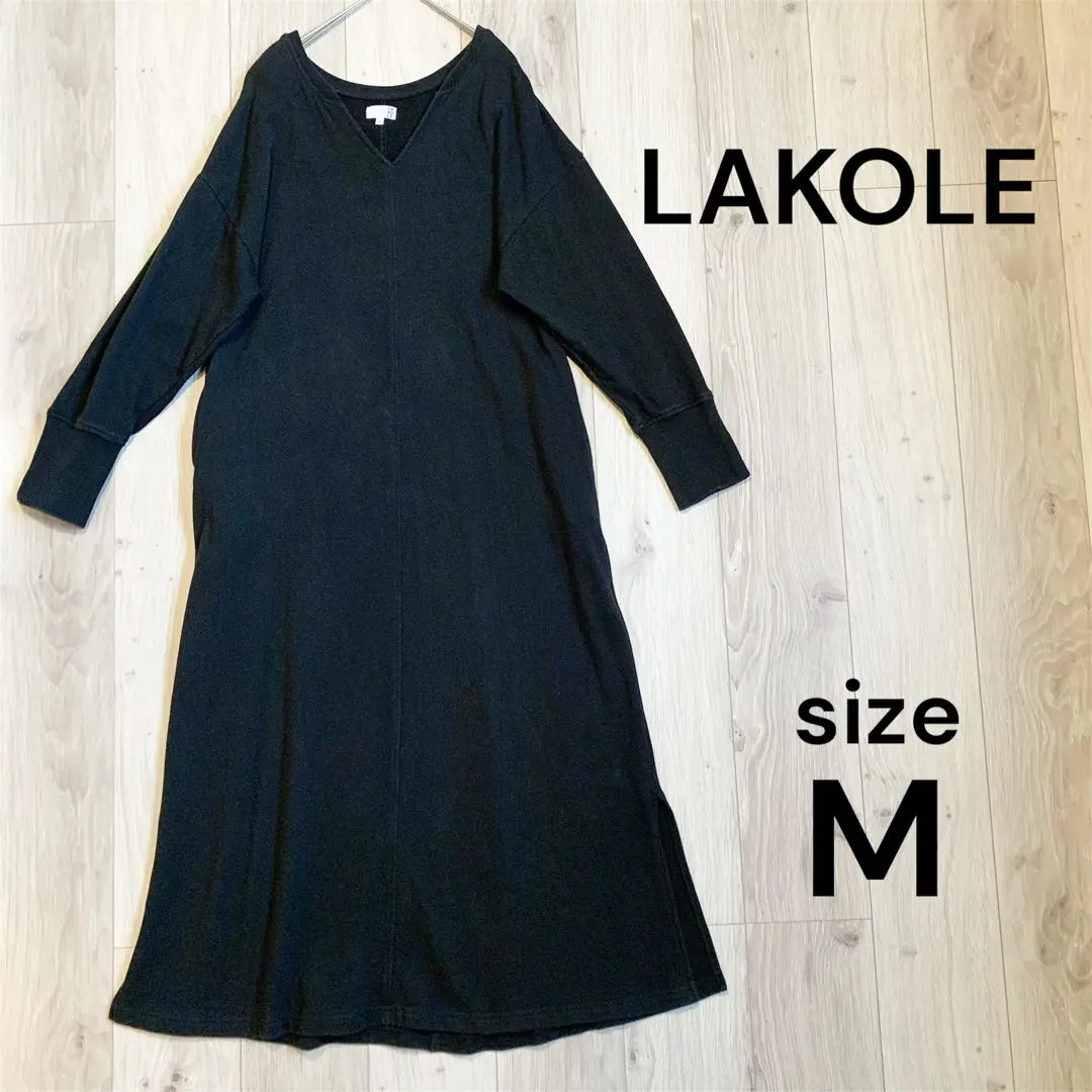 Thumbnail of LAKOLE Fleece One-Piece Sweatshirt Dress Black Long Dress