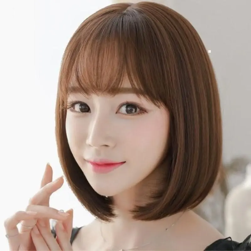 Thumbnail of Anonymous Delivery ☆ Short Straight Wig Light Brown Bob Short Bob