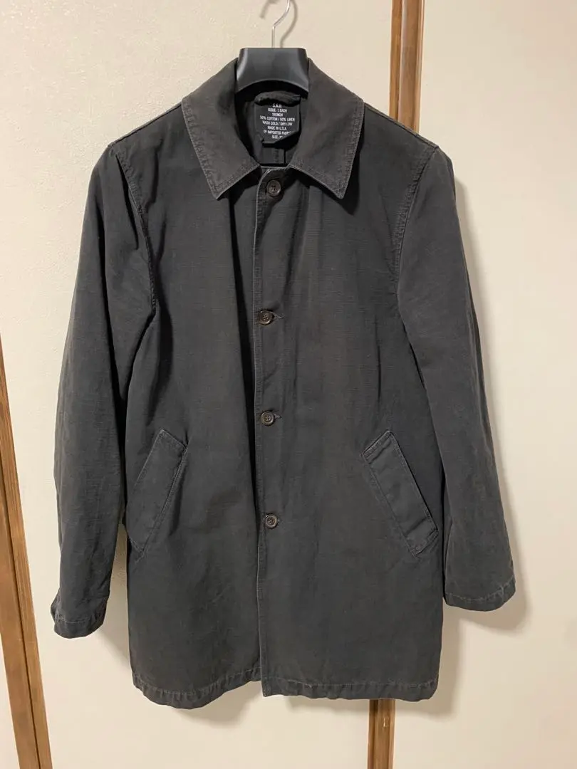 【新品】SAVE KHAKI UNITED ステンカラーコート M ネイビー　春 2025年最新】SAVE KHAKI UNITED メンズ ステンカラーコートの