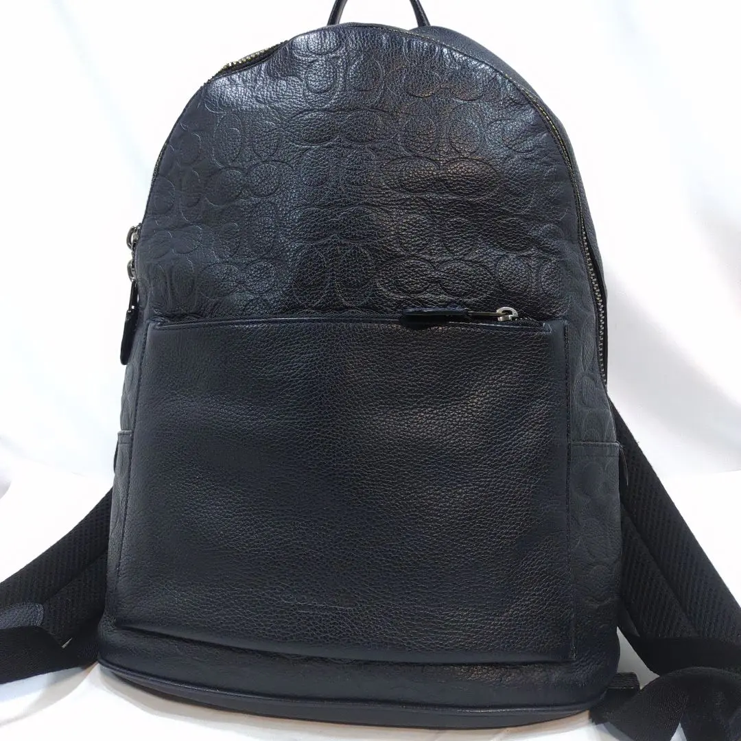【極美品】コーチ　メトロポリタン　リュック　オールレザー　ブラック　A4 COACH - コーチ／COACH リュック バッグ バックパック メンズ