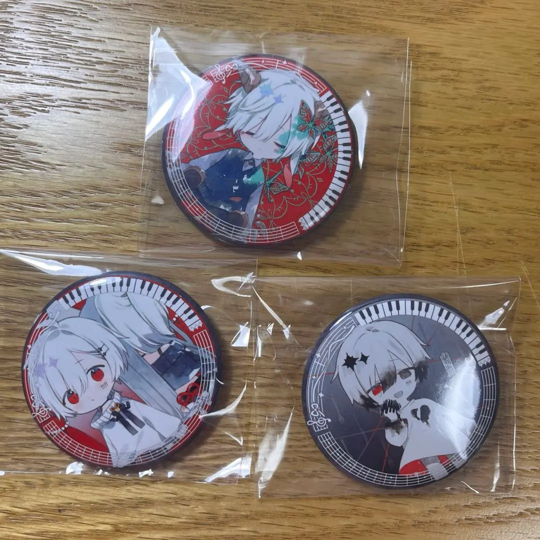 Thumbnail of Mafumafu Can Badge: Rat King, Hunger, I Don't Mind Being Unhappy Forever