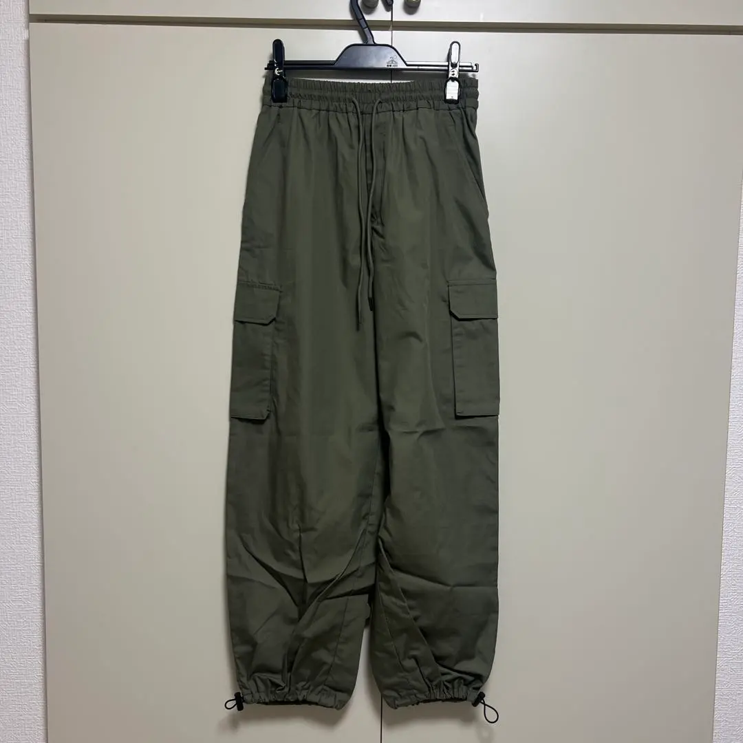 Thumbnail of Cargo pants, olive green, with side pockets