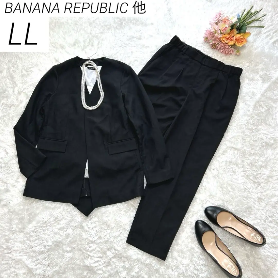 【大きいサイズ　LL・新品あり】　バナナリパブリック 他　パンツスーツ　黒 BANANA REPUBLIC バナナリパブリック レディース スラックス