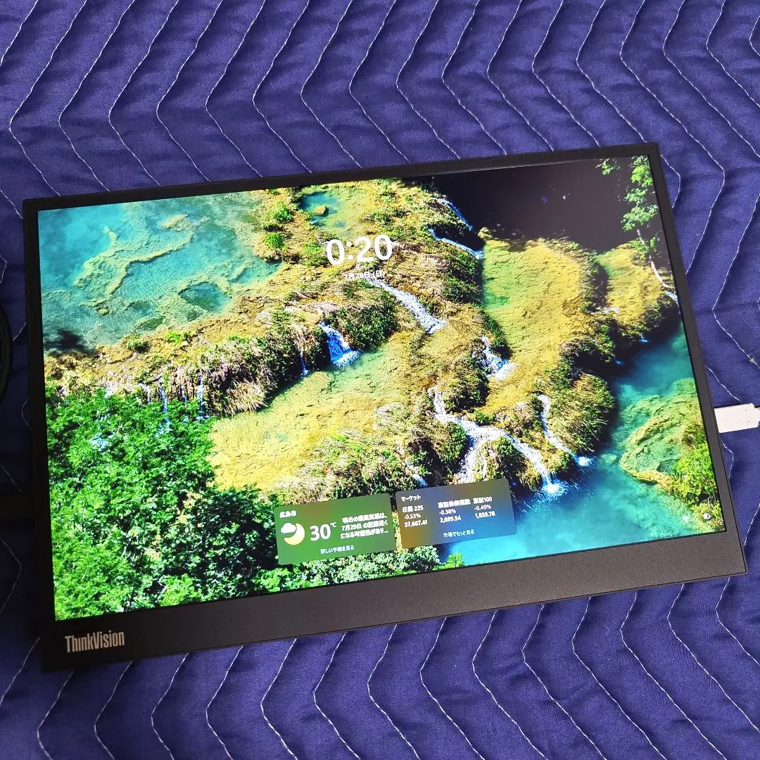 中古美品 使用時間短　ThinkVision M14d Yahoo!オークション -「thinkvision m14d」の落札相場・落札価格