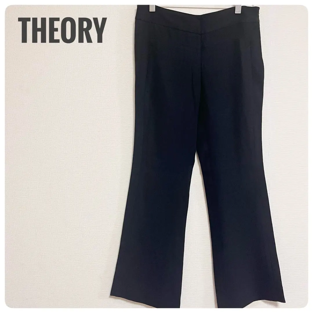 Thumbnail of 【Excellent Condition ✨️】THEORY Black Flare Pants Sheer Lightweight Wool Blend for Outings