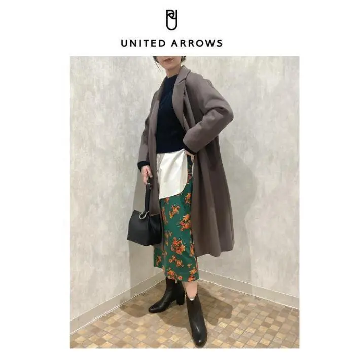 【美品】UNITED ALLOWS チェスターコート S ダークブラウン ビューティー＆ユース ユナイテッドアローズのチェスターコート