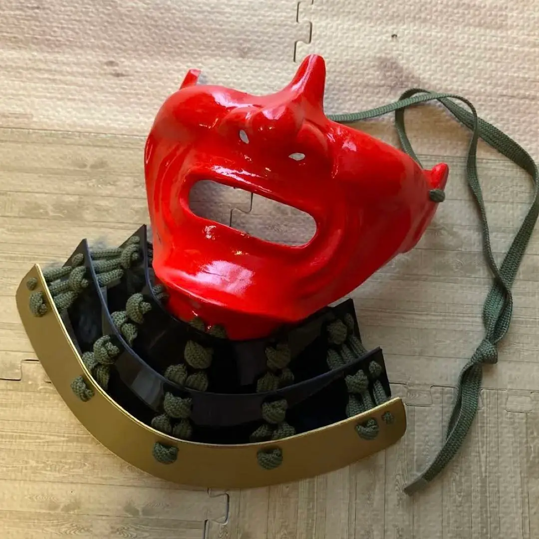着用可能】手作り 武具 鎧兜 甲冑 等身大 半頬 面頬 mempo mask