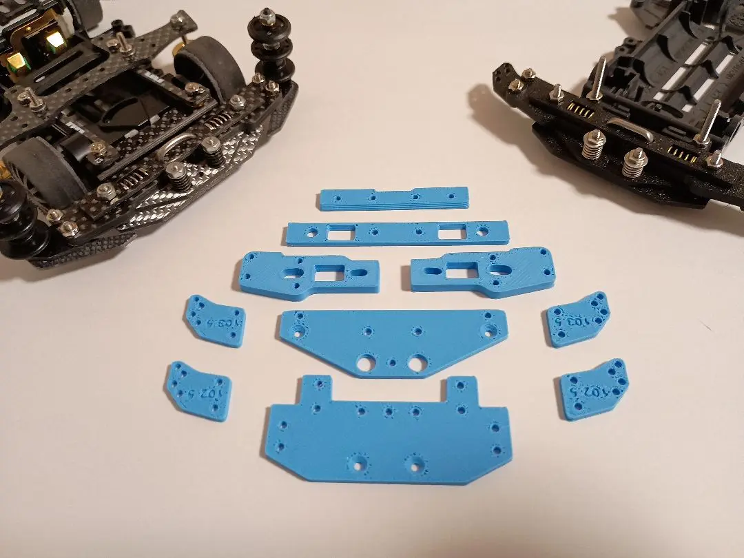 Thumbnail of Mini 4WD Independent Left/Right Step-Down Sloped Damper AT Bumper Jig, 13mm Rollers