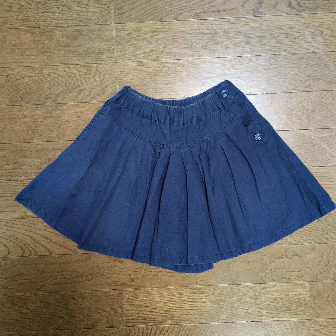 Thumbnail of Navy Flare Culotte Skirt, 110 size