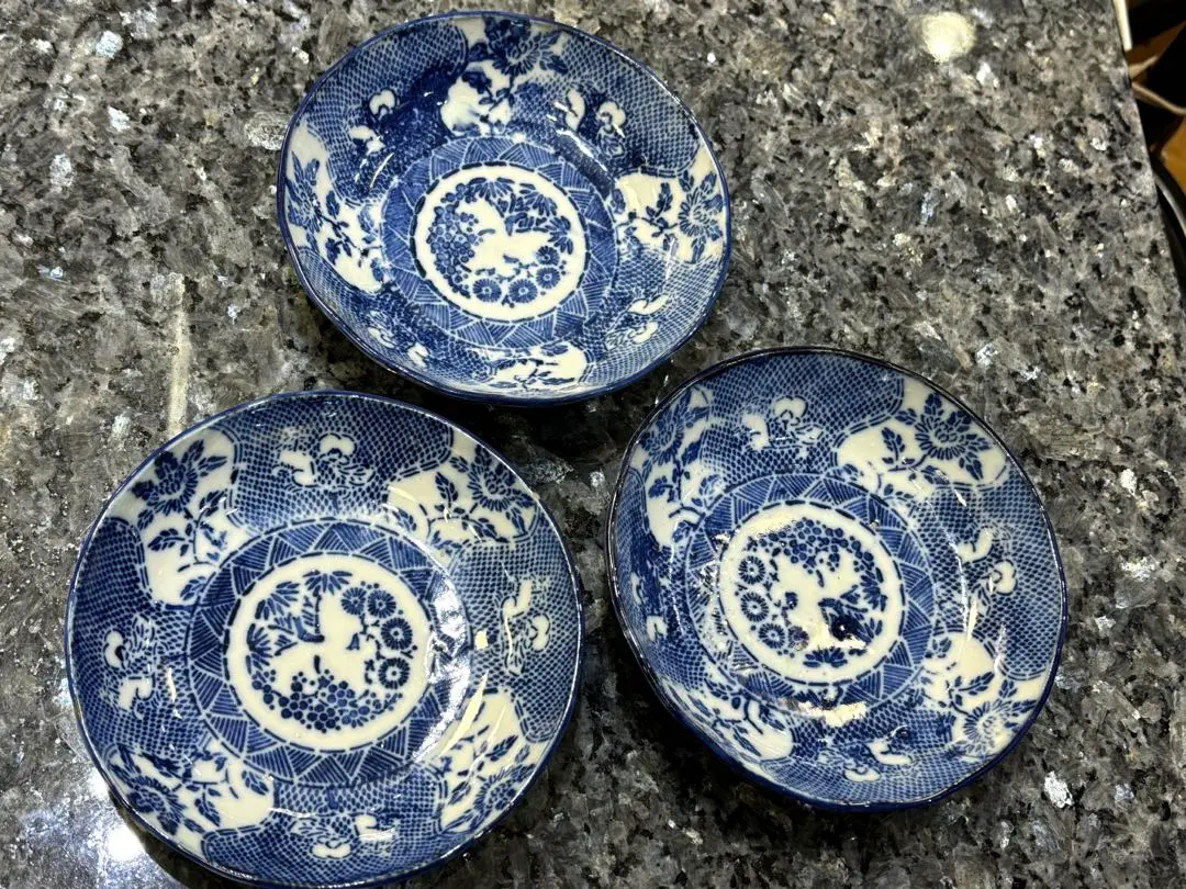皿 小皿 5枚 印判手 染付 松竹梅 花 唐草 明治 CATEGORY 印判 | 吉祥寺PukuPuku