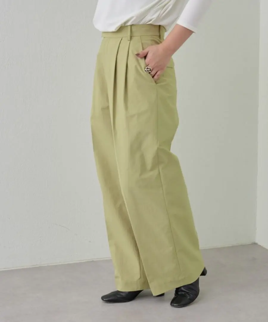 ビアズリー ♡ シャカシャカチノパンツ　ベージュ　カーキ　ウエストゴム 2205802848.jpg?1710459686