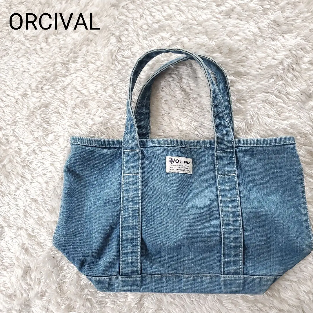 【ORCIVAL】美品☆デニムトート ネイビー Lサイズ 2025年最新】ORCIVAL オーチバル・オーシバル デニムトート