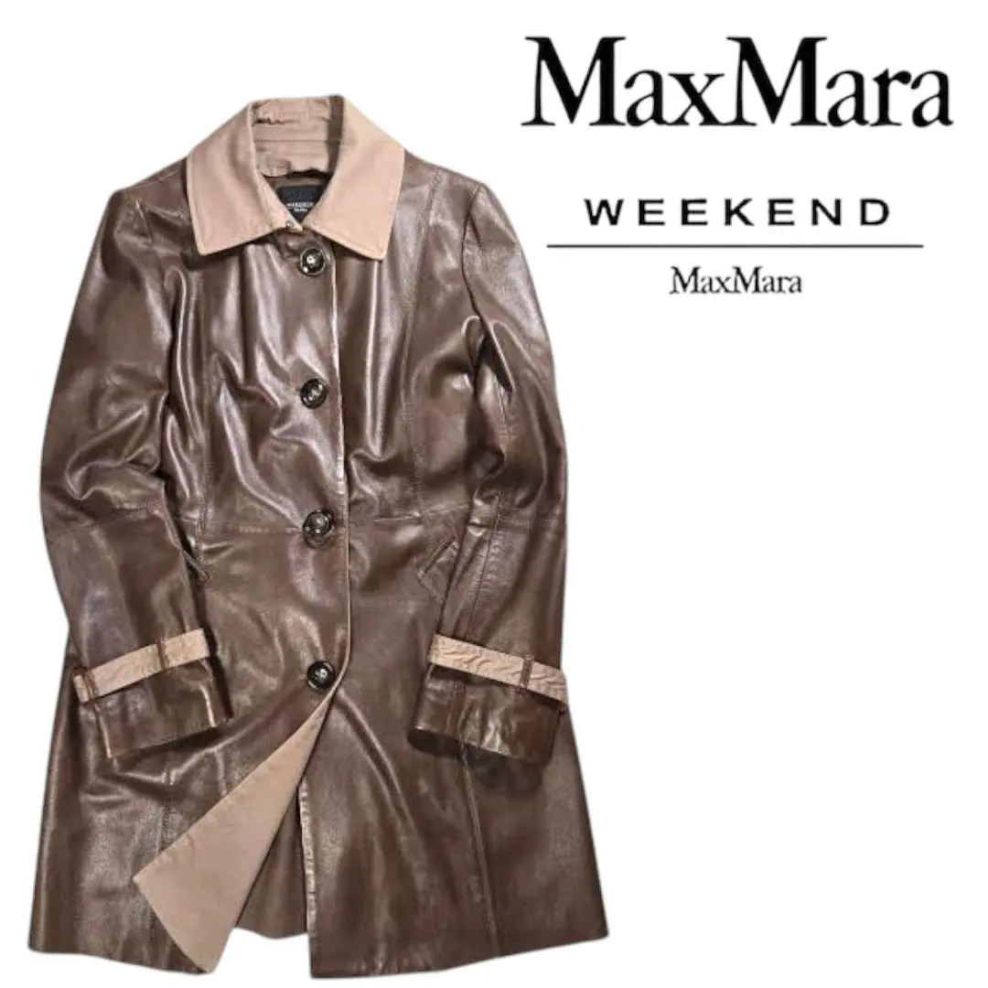 専用　極美品 WEEKEND MAX MARA 本革 レザージャケット コート 2025年最新】マックスマーラウィークエンドライン レザー