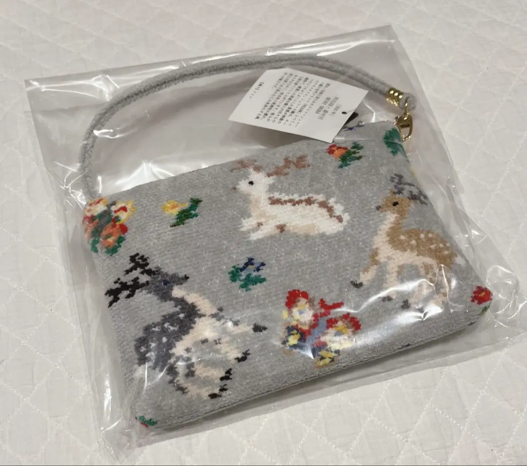 未使用　フェイラー × 遊中川 コラボバッグ　鹿柄 コンパクトサイズ 奈良の老舗「中川政七商店」の遊 中川×フェイラー、鹿柄ふんわり