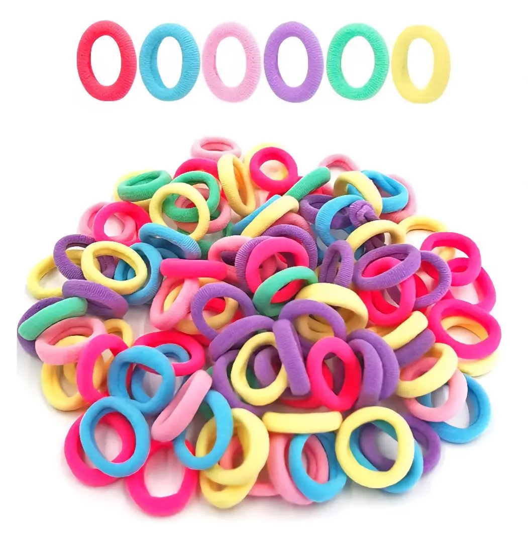 Thumbnail of Colorful Hair Ties, Approximately 190 Pieces, Various Sizes