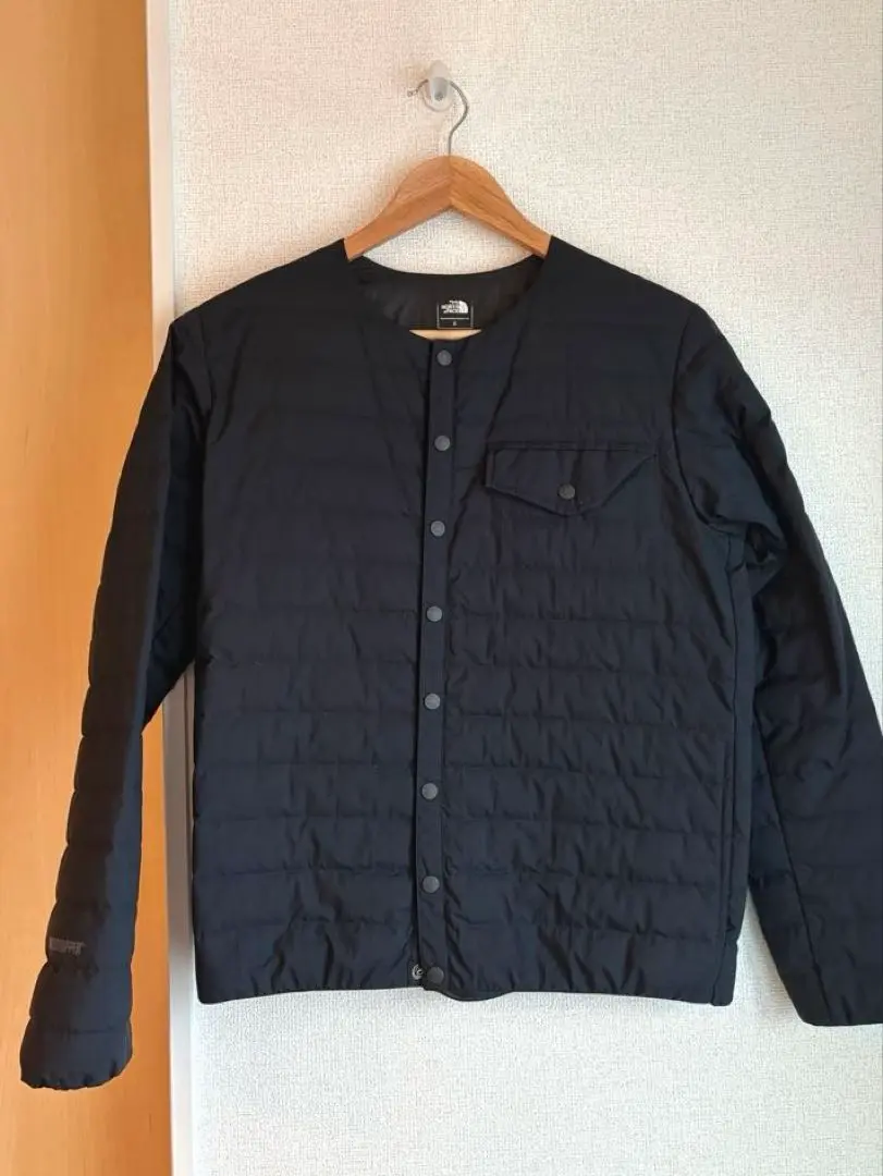 THE NORTH FACE ノースフェイス ノーカラーダウンジャケット WS ZEPHER SHELL CARDIGAN ND91553 サイズS ブラック 冬 THE NORTH FACE ノースフェイス ノーカラーダウンジャケット WS