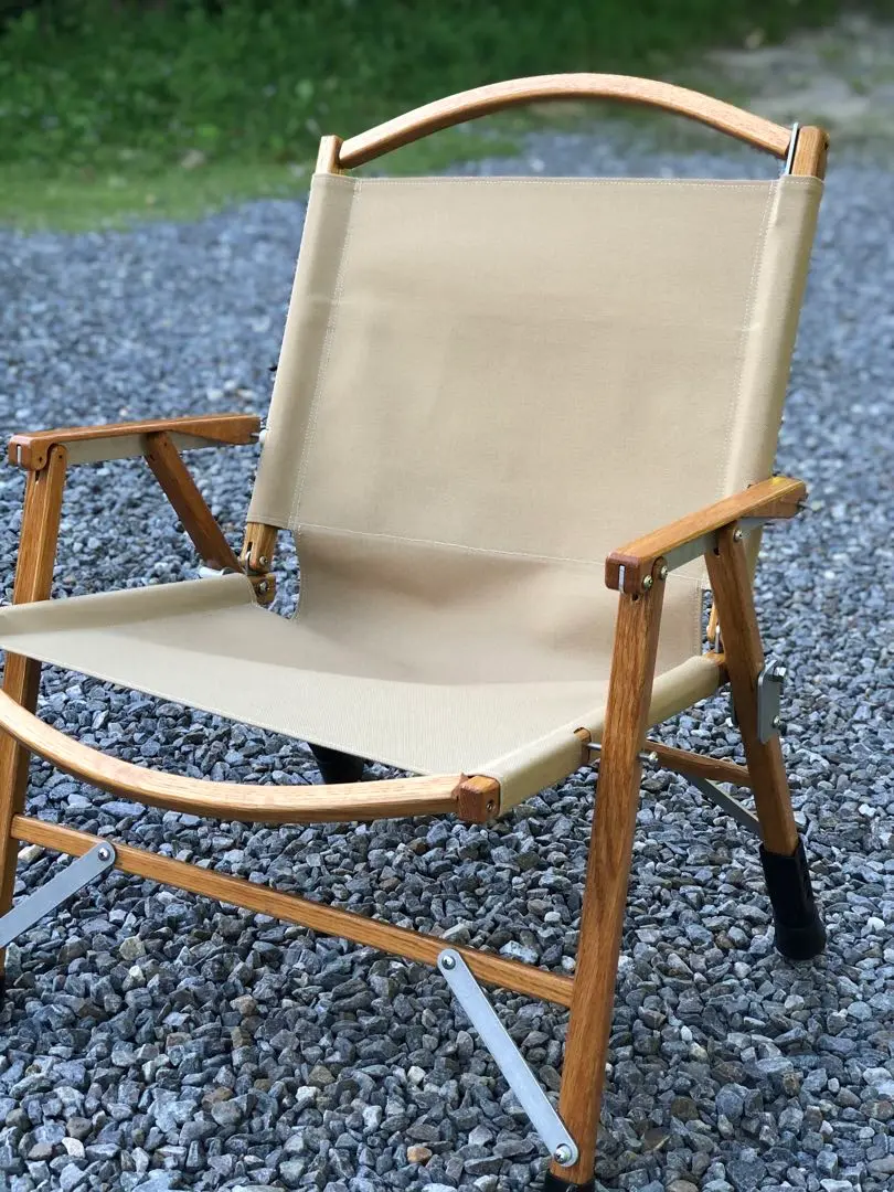 カーミットチェア　オーク　ハイバック　マイスターシートベージュ　カスタム Kermit chair (カーミットチェア) アウトドアチェア ベージュ