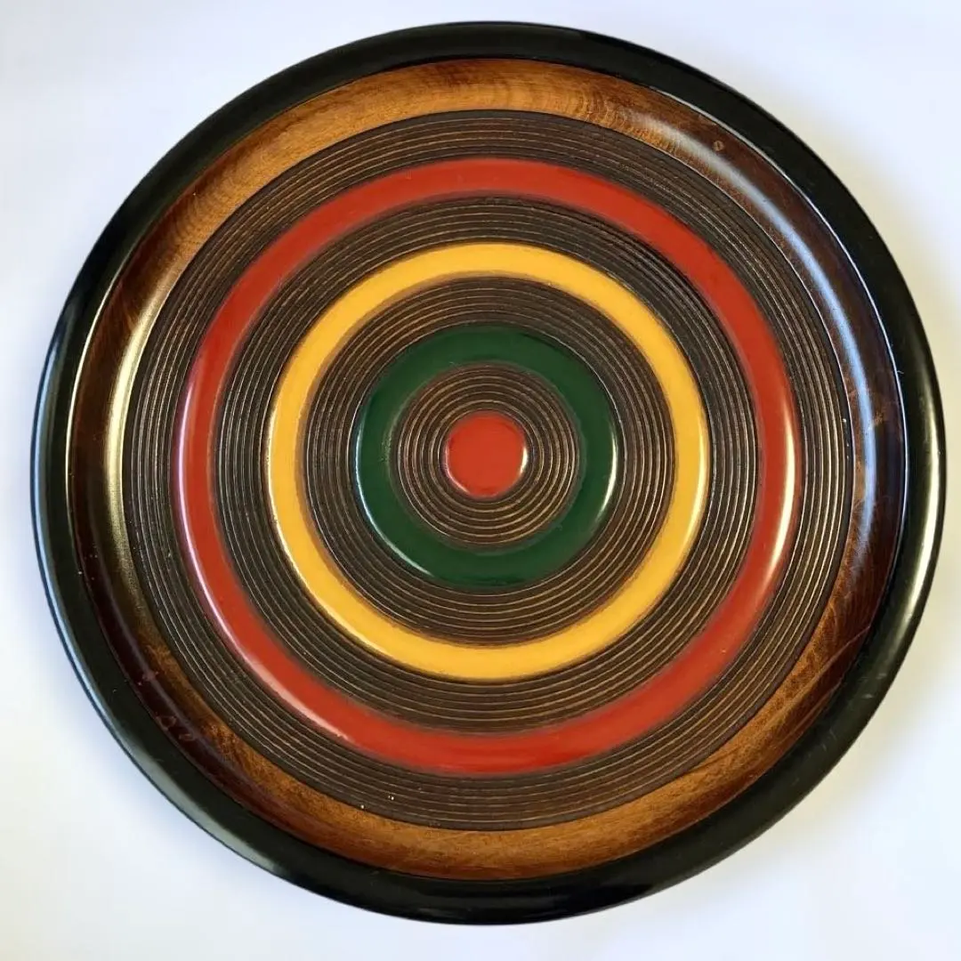 Thumbnail of Urushi lacquerware tray, natural wood, koma-nuri (top-like) lacquer, ①