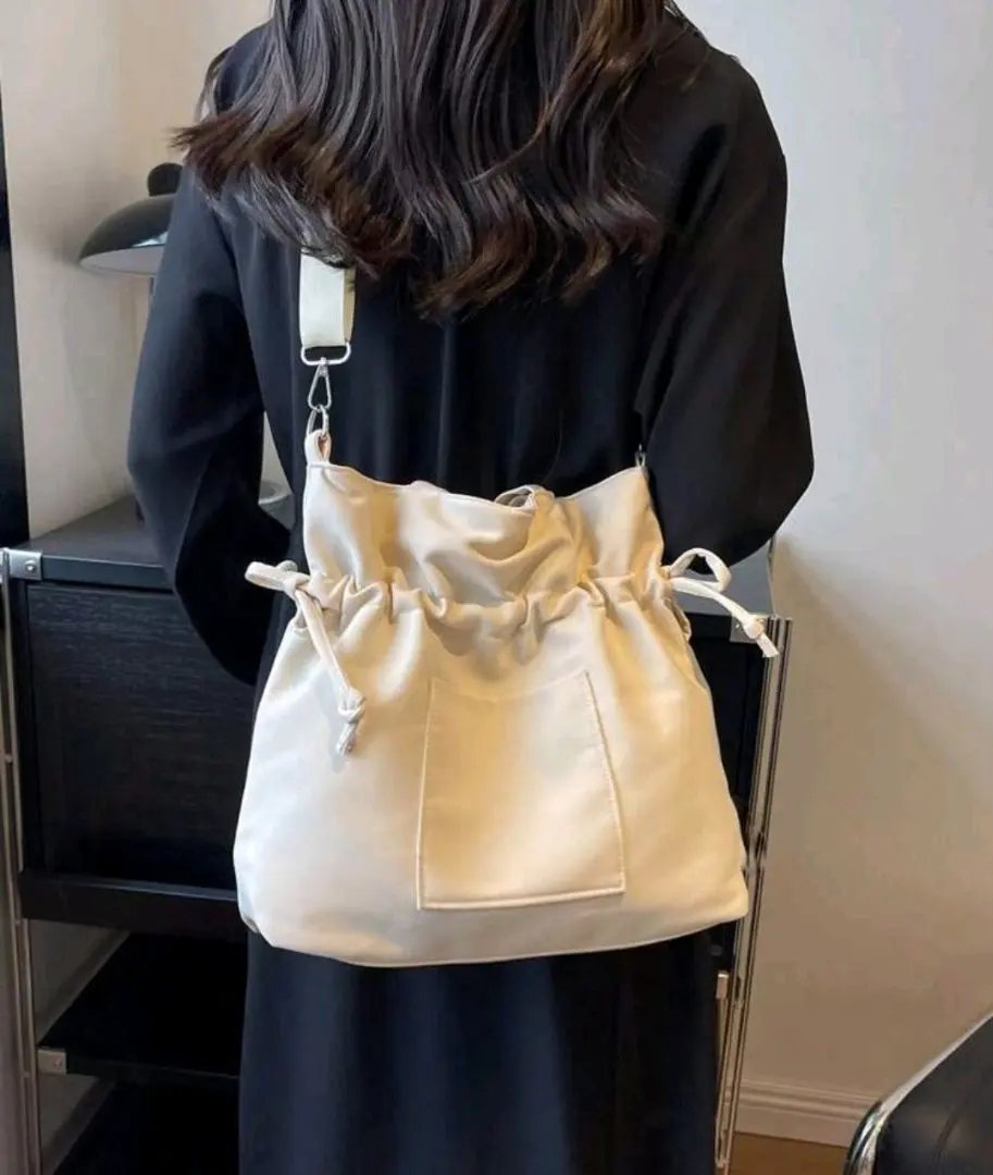 Thumbnail of SHEIN 2-way Drawstring Shoulder Bag Tote Bag Large Capacity