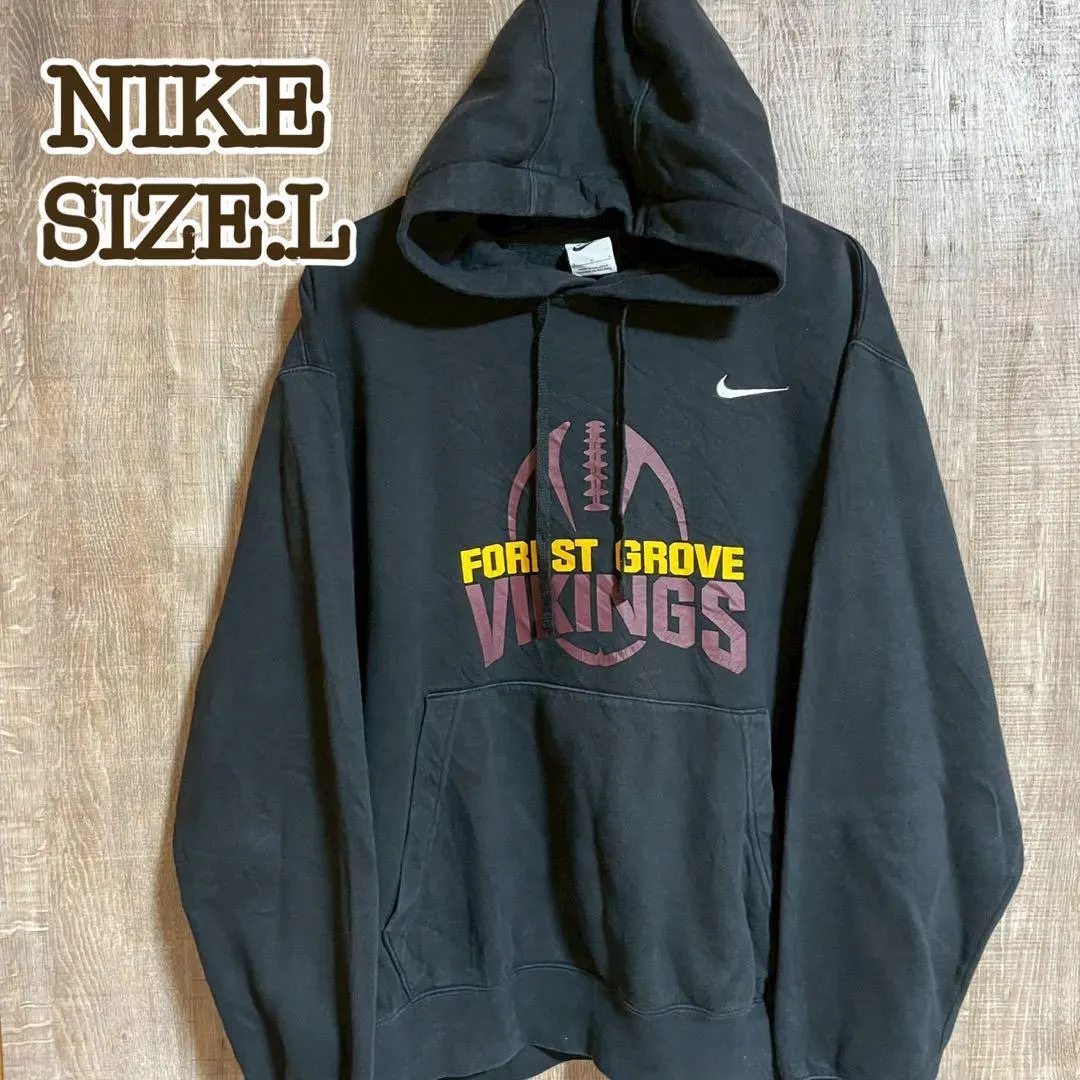 Thumbnail of NIKE Nike Pullover Hoodie Black Swoosh Embroidery Team Logo L