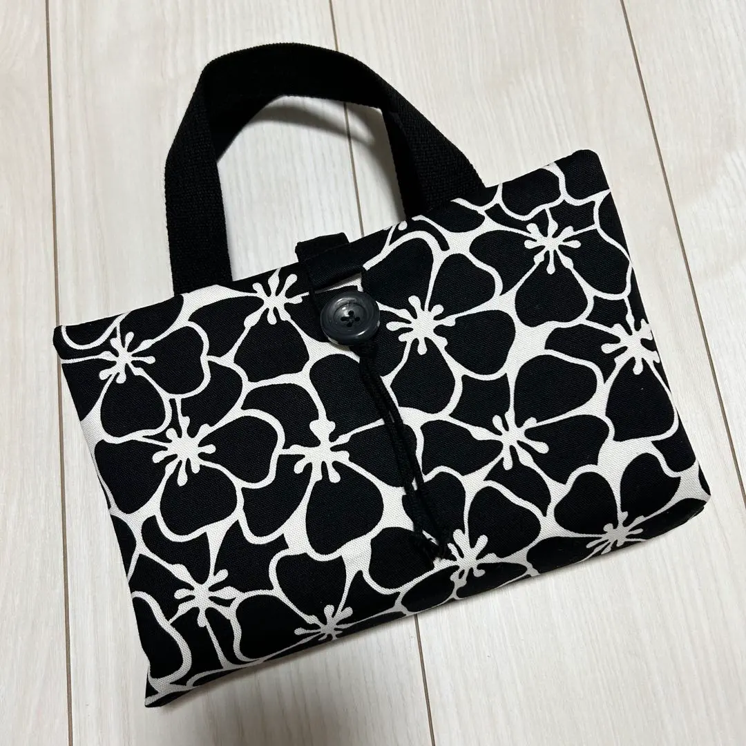 Thumbnail of Review Book Cover for Nursing Students, Black, Large Flower, Handmade