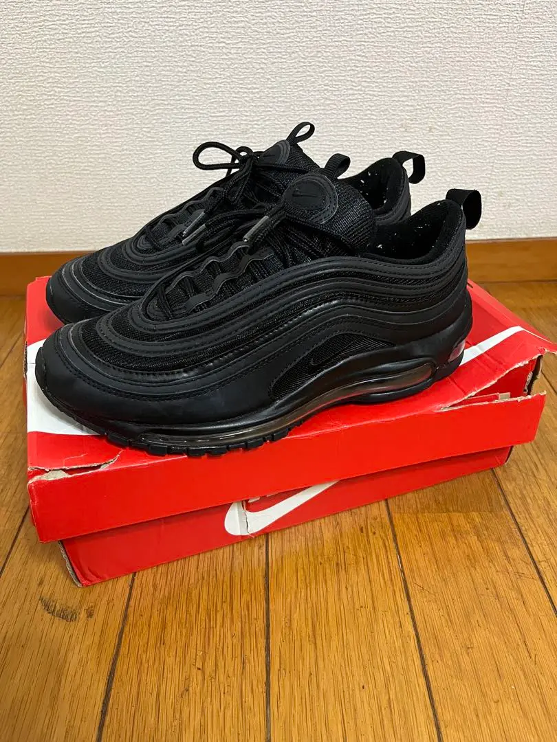 美品☆NIKE AIR MAX 97 希少 リング トリプルブラック24cm 2025年最新】air max 97 トリプルブラックの人気アイテム - メルカリ