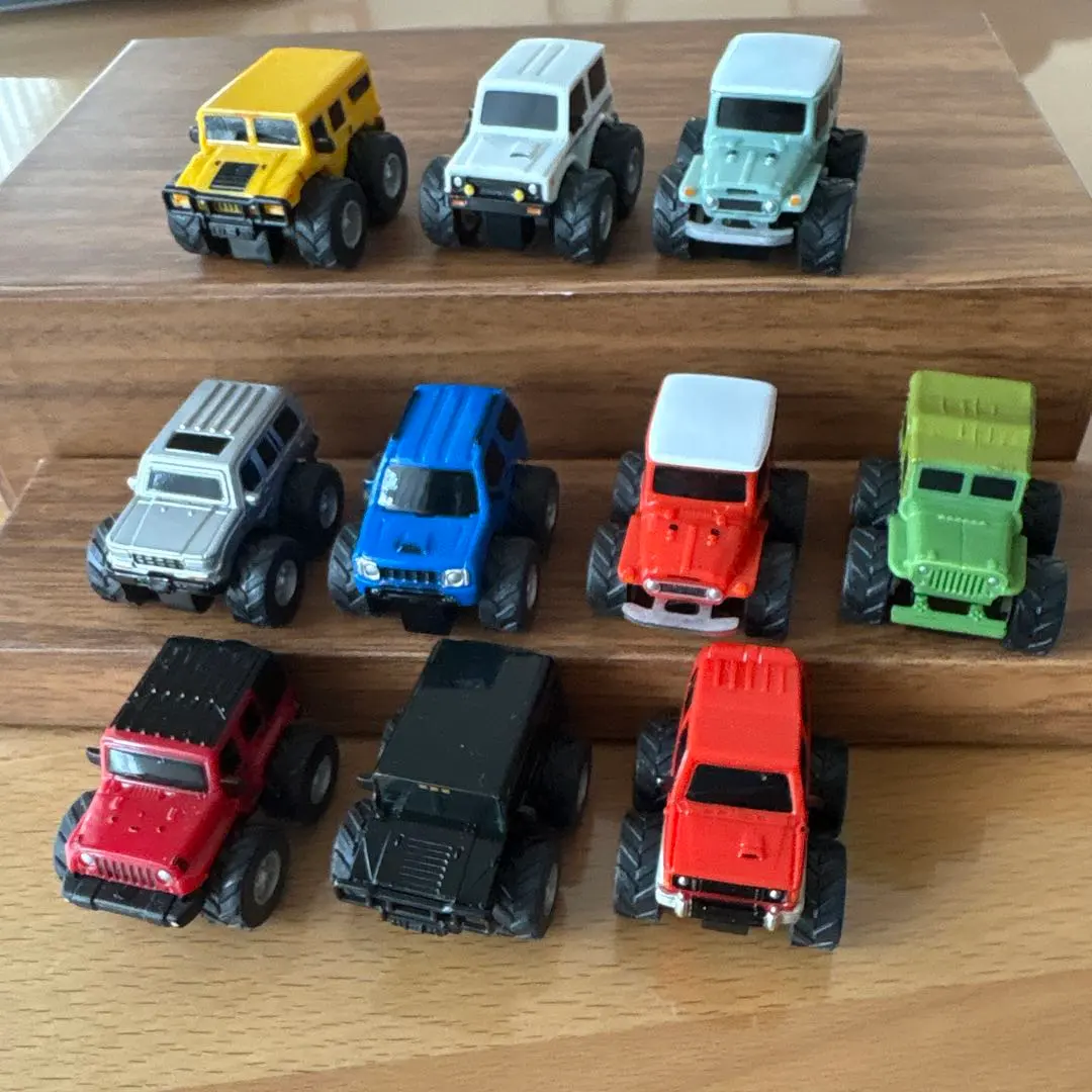 Thumbnail of Four-wheel drive pull-back cars lineup: Part 1, Part 2, all 10 cars