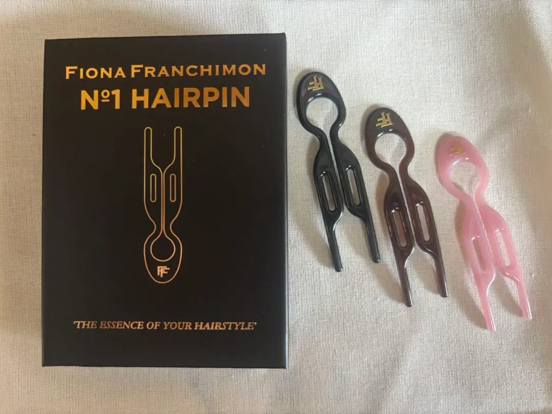 FIONA FRANCHIMON  ヘアピンSatin Sand3本セット Nº 1 HAIRPIN | Black (3 or 5 per box) – Fiona Franchimon