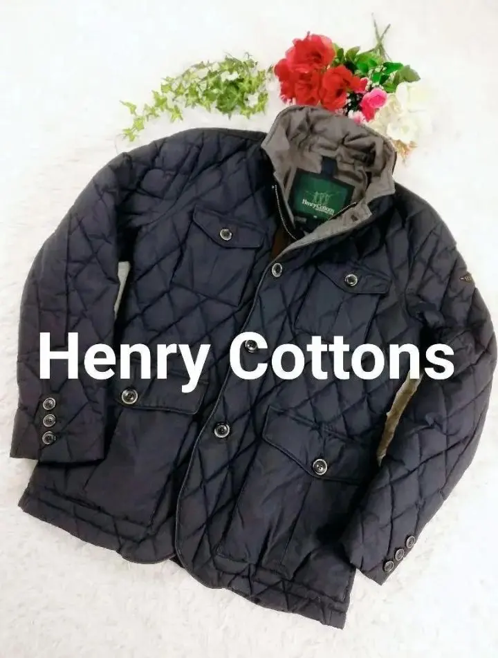 Thumbnail of [Rare] Henry Cotton's Quilted Down Jacket L Navy