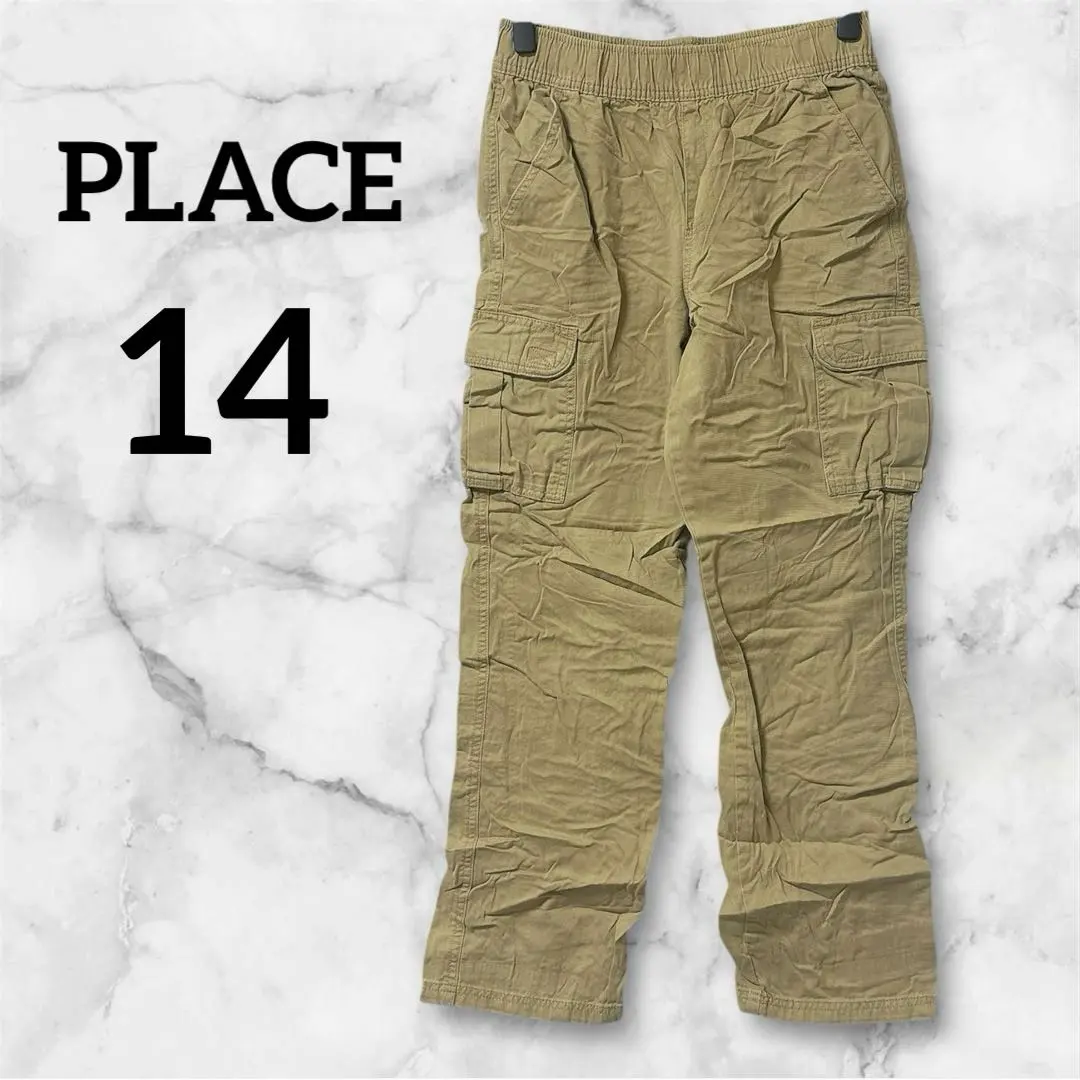 Thumbnail of PLACE 【14】Cargo Pants Khaki Beige Casual Adjustable Waist