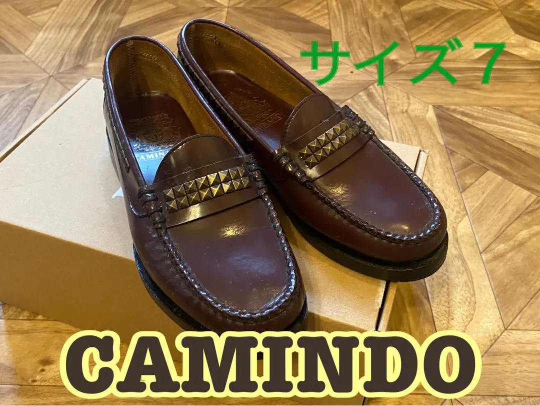 【美品】CAMINANDE スタッズ付 ローファー　黒 2025年最新】caminando カミナンド スタッズローファーの人気