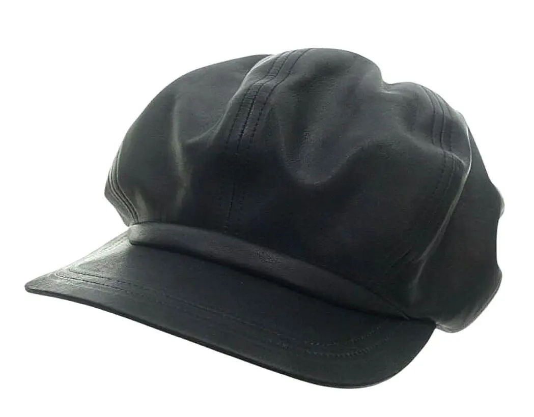 イサムカタヤマバックラッシュ　ブラックキャスケット　ロックスタイル ISAMU KATAYAMA BACKLASH - Furniture Leather Casquette