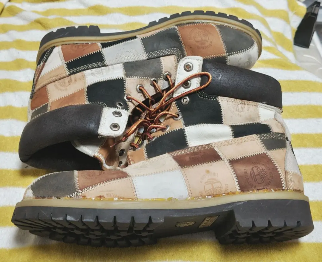 Timberland パッチワーク ロングブーツ25センチ Timberland パッチワーク ロングブーツ25センチ - メルカリ